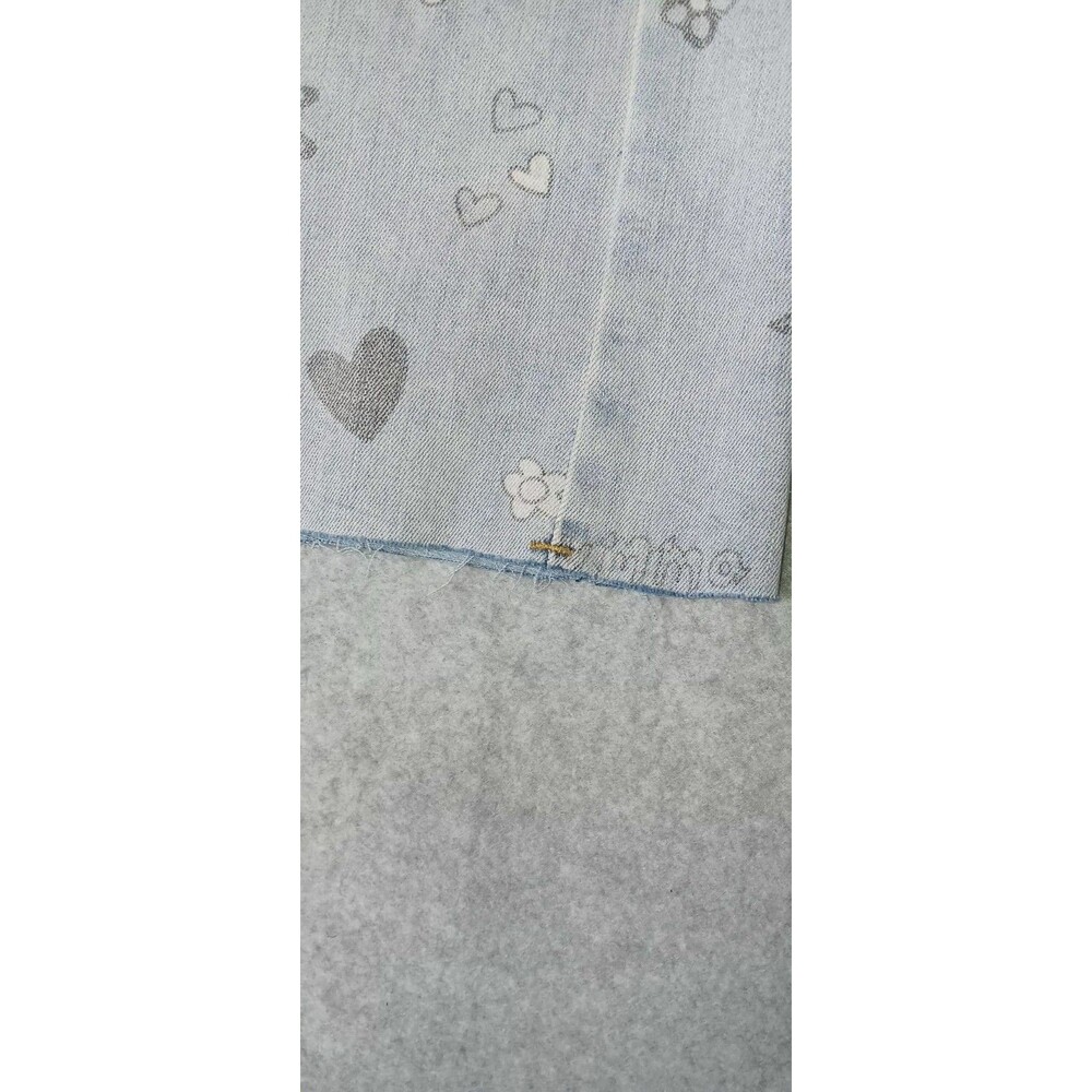 Easel Anthropologie Wide Leg Graffiti Pants Womens M Light Wash Blue Y2K Retro - Picture 7 of 13